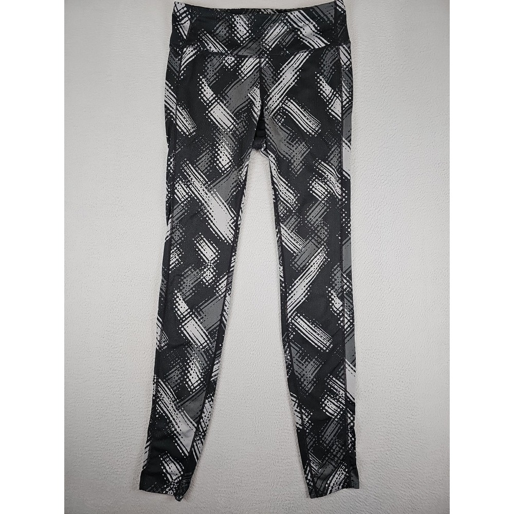 Athleta Printed SuperLuxe Tight Size MT 28x30 Black & Gray Workout Pants 153087